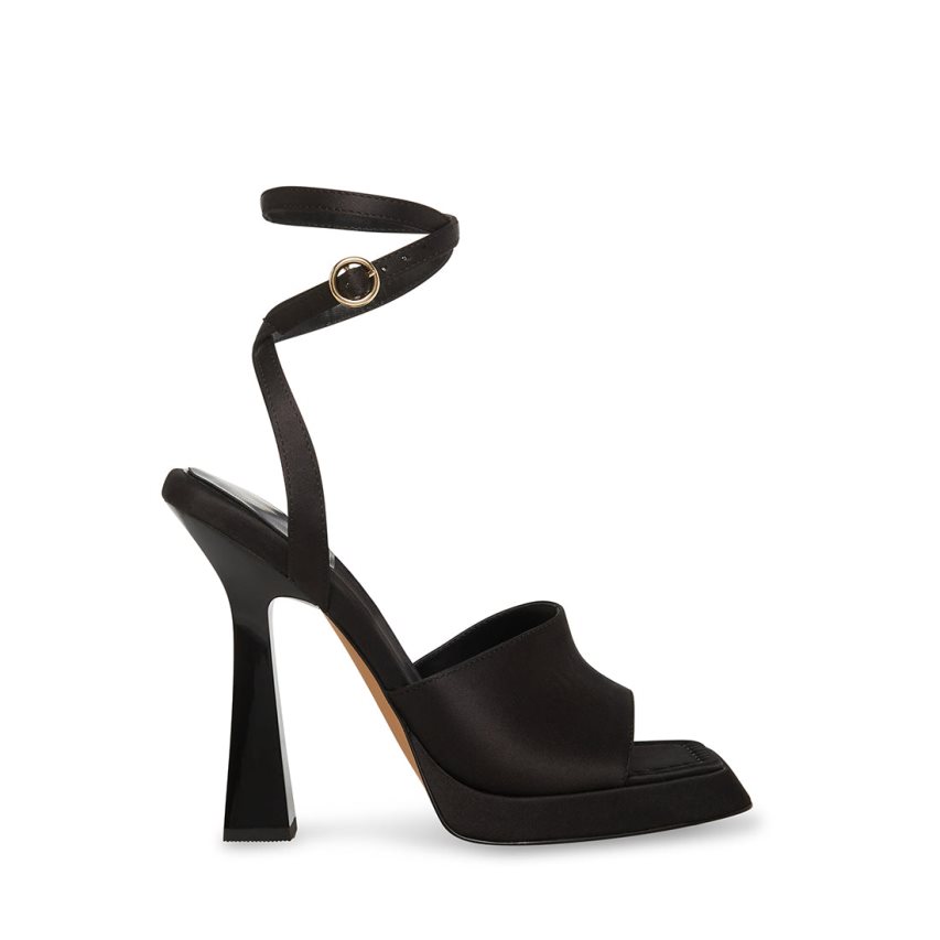 Sandalias Tacones Steve Madden Kendall Satin Mujer Negras | ES QW3290